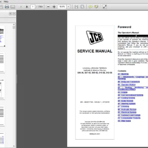 JCB 506-36, 507-42, 509-42, 510-56, 512-56 LOADALL (Rough Terrain Variable Reach Truck) Service Manual - PDF DOWNLOAD