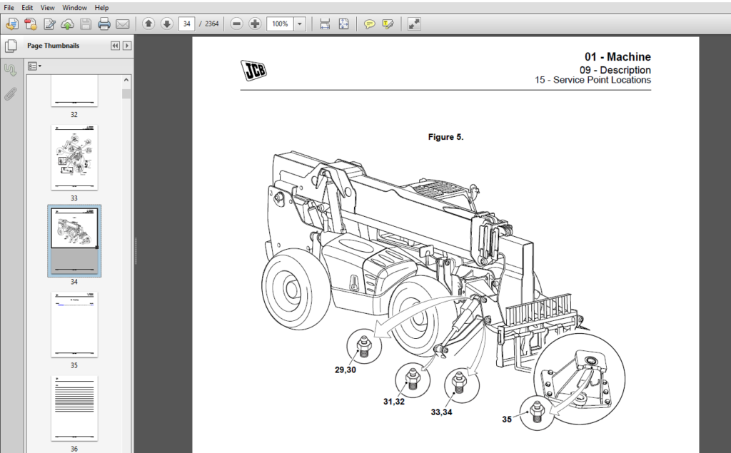 JCB 506-36, 507-42, 509-42, 510-56, 512-56 LOADALL (Rough Terrain