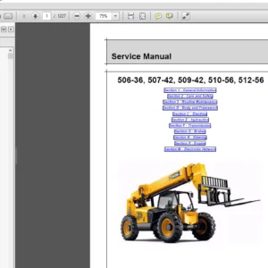 JCB 506-36, 507-42, 509-42, 510-56 Loadalls Service Manual - PDF DOWNLOAD