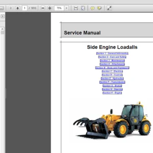 JCB 530, 532, 533, 535, 537, 540 Side Engine Loadalls Service Manual 9803/3630-14 - PDF DOWNLOAD