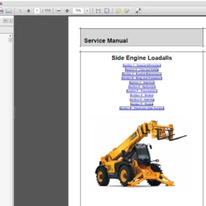 JCB 535, 540, 550 Side Engine Loadalls Service Manual  - PDF DOWNLOAD