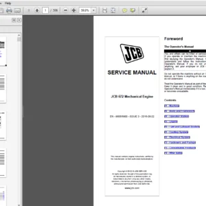 JCB 672 Mechanical Engine Service Manual - PDF DOWNLOAD