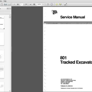 JCB 801 Tracked Mini Excavator Service Manual 9803/3161 - PDF DOWNLOAD