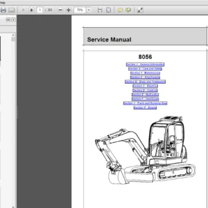 JCB 8056 Mini Crawler Excavator Service Manual - PDF DOWNLOAD