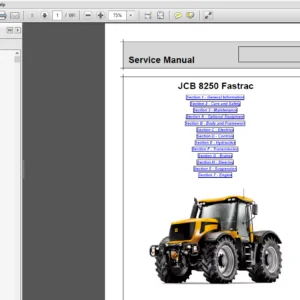 JCB 8250 Fastrac Tractor Service Manual - 9803/8040-6 - PDF DOWNLOAD
