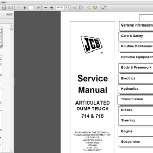 JCB 714, 718 Articulated Dump Truck Repair Service Manual - PDF DOWNLOAD