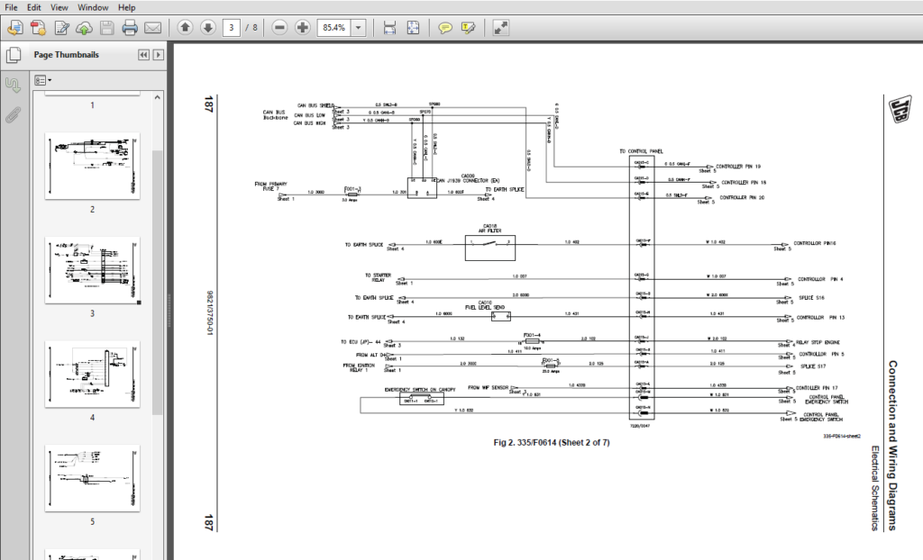 JCB Connection and Wiring Diagrams Electrical Schematics Manual - PDF ...