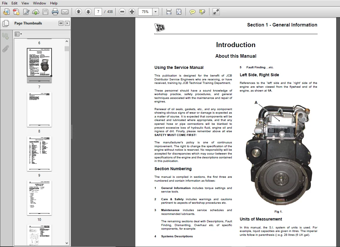 JCB Dieselmax Mechanical Engine Service Repair Manual - PDF Download - Image 3