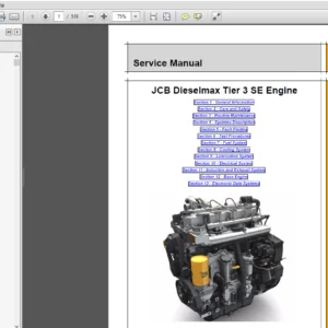 JCB Dieselmax Tier 3 SE Engine Service Repair Manual - PDF Download