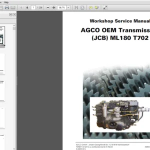 JCB Drivetrain AGCO OEM Transmission (JCB) ML180 T702 Workshop Service Manual - PDF DOWNLOAD