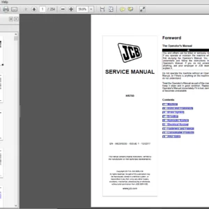 JCB Drivetrain HS750 Service Manual - PDF DOWNLOAD