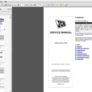 JCB Drivetrain PS760, PS764, PS766 Service Manual - PDF DOWNLOAD