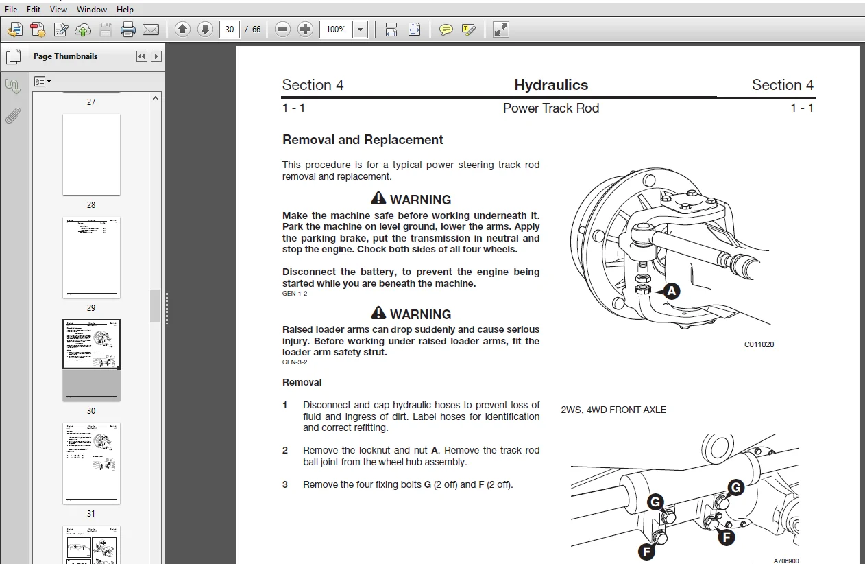 JCB Drivetrain SD 55 Power Track Rod High Pivot Mount Service Repair Manual - PDF Downlo - Image 3