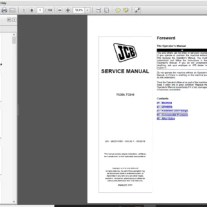 JCB Drivetrain TG300, TG310 Transfer Gearbox Service Manual - PDF DOWNLOAD