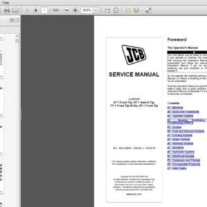 JCB Dumper 6T-1, 6T-1, TT-1, 9T-1 Service Manual - PDF DOWNLOAD
