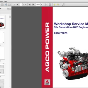 JCB Engines Agco Sisu Power Tier 4 Final AWF Engines Service Manual - PDF DOWNLOAD