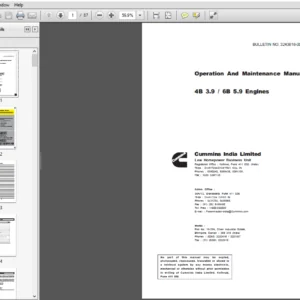 JCB Engines Cummins India 4B 3.9, 6B 5.9 Operation And Maintenance Manual - PDF DOWNLOAD