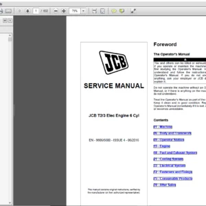 JCB Engines Dieselmax Tier 2/3 672 Electronic Engine EK, EE Service Manual - PDF DOWNLOAD