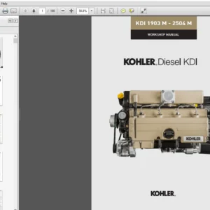 JCB Engines Kohler KDi 1903M & 2504M Workshop Manual - PDF DOWNLOAD