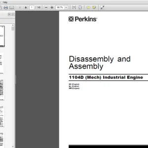 JCB Engines Perkins 1104D mech Disassembly & Assembly Manual - PDF DOWNLOAD