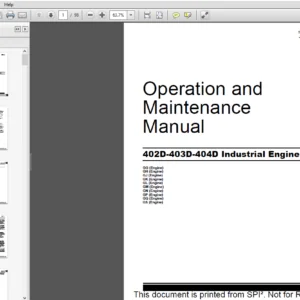 JCB Engines Perkins 400 Series 402D, 403D, 404D Operation and Maintenance Manual - PDF DOWNLOAD