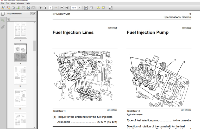 JCB Engines Perkins 402D, 403D, 404D Specification Manual - PDF ...