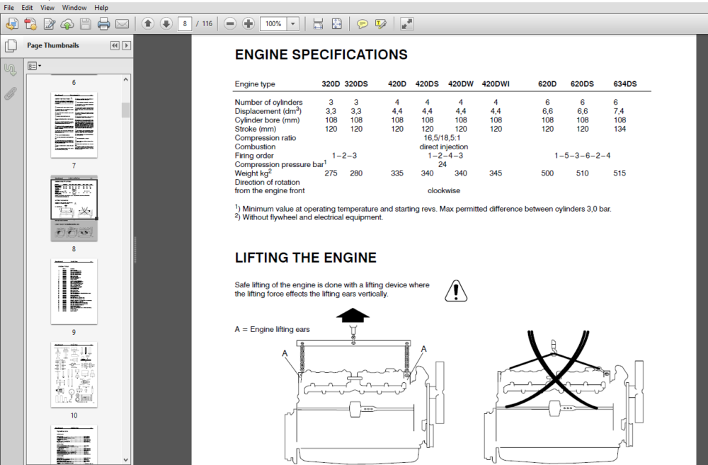 JCB Engines SISU Diesel 320 420 620 634 Workshop Manual - PDF DOWNLOAD ...