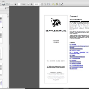 JCB Excavator 210X, 220X T4F Service Manual - PDF DOWNLOAD