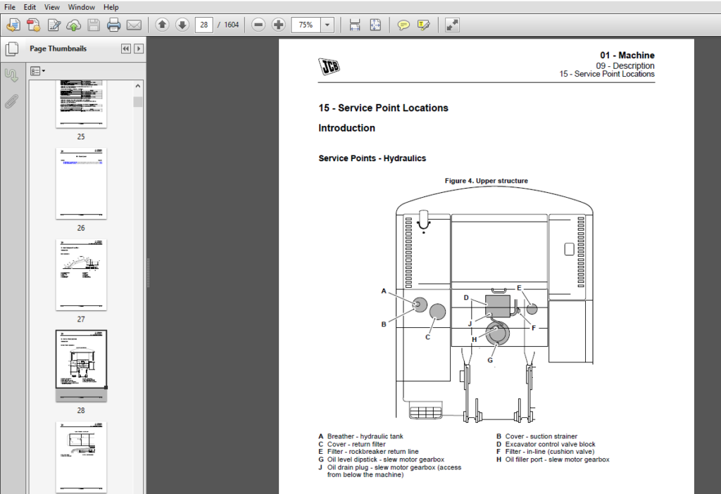 JCB Excavator JCB380, JCB370 Tier 2 Service Manual - PDF DOWNLOAD ...