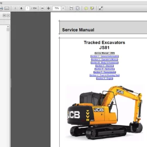JCB Excavator JS81 India Service Manual - PDF DOWNLOAD