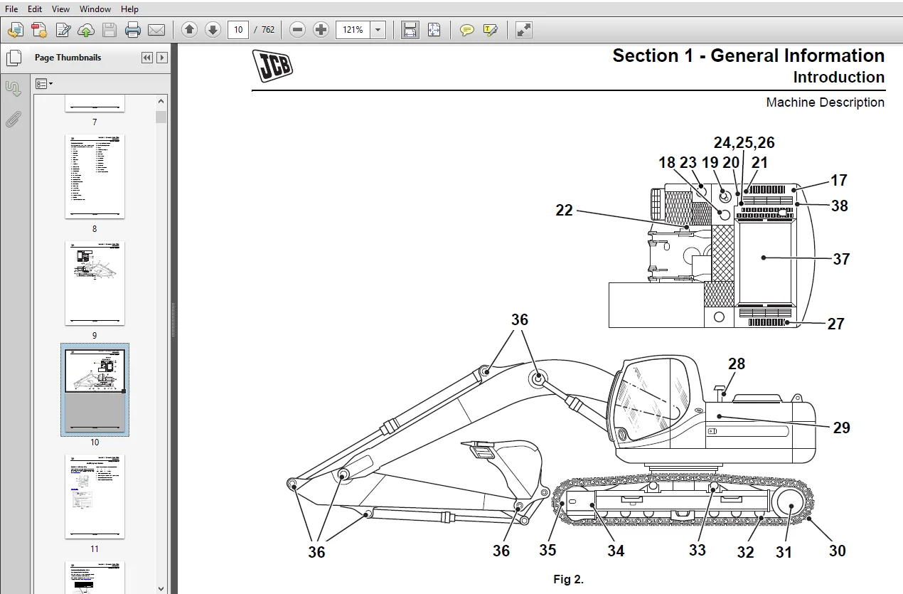 JCB Excavators JS210, JS220 with JCB Engine Service Repair Manual - PDF Download - Image 3
