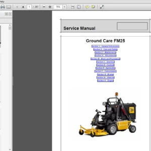 JCB FM25 Mower Service Repair Manual - PDF Download