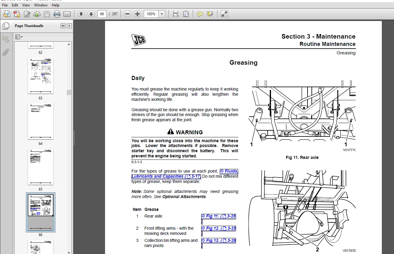 JCB FM25 Mower Service Repair Manual - PDF Download - Image 3