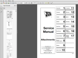 JCB General Attachments Service Manual - PDF DOWNLOAD