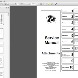 JCB General Attachments Service Manual - PDF DOWNLOAD