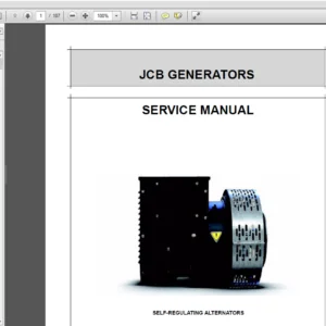 JCB Generator Self Regulating Alternator Service Repair Manual  - PDF Download