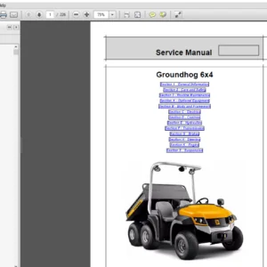 JCB Groundhog 6x4 Utility Vehicle Service Repair Manual - PDF Download