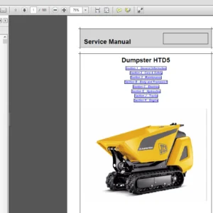 JCB HTD5 Dumpster Service Repair Manual - PDF Download