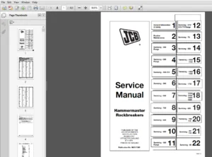 JCB Hammermaster Rockbreakers HM Series Service Manual - PDF DOWNLOAD