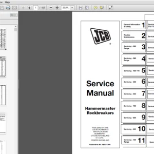 JCB Hammermaster Rockbreakers HM Series Service Manual - PDF DOWNLOAD