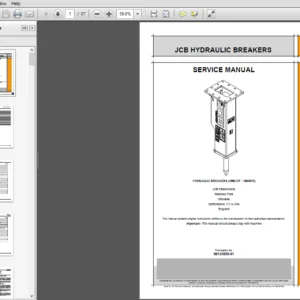JCB Hydraulic Breakers HM012T - HM380T Service Repair  Manual - PDF Download