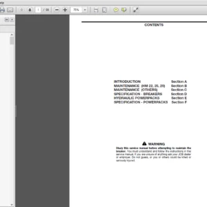 JCB Hydraulic Breakers HM22, HM25, HM29, HM26 Service Manual - PDF DOWNLOAD