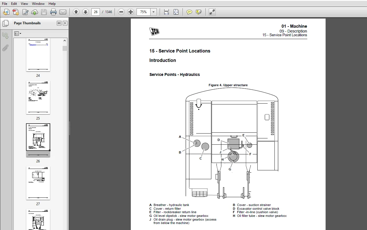 JCB JCB305, JS305 Excavator Service Repair Manual - PDF Download - Image 3