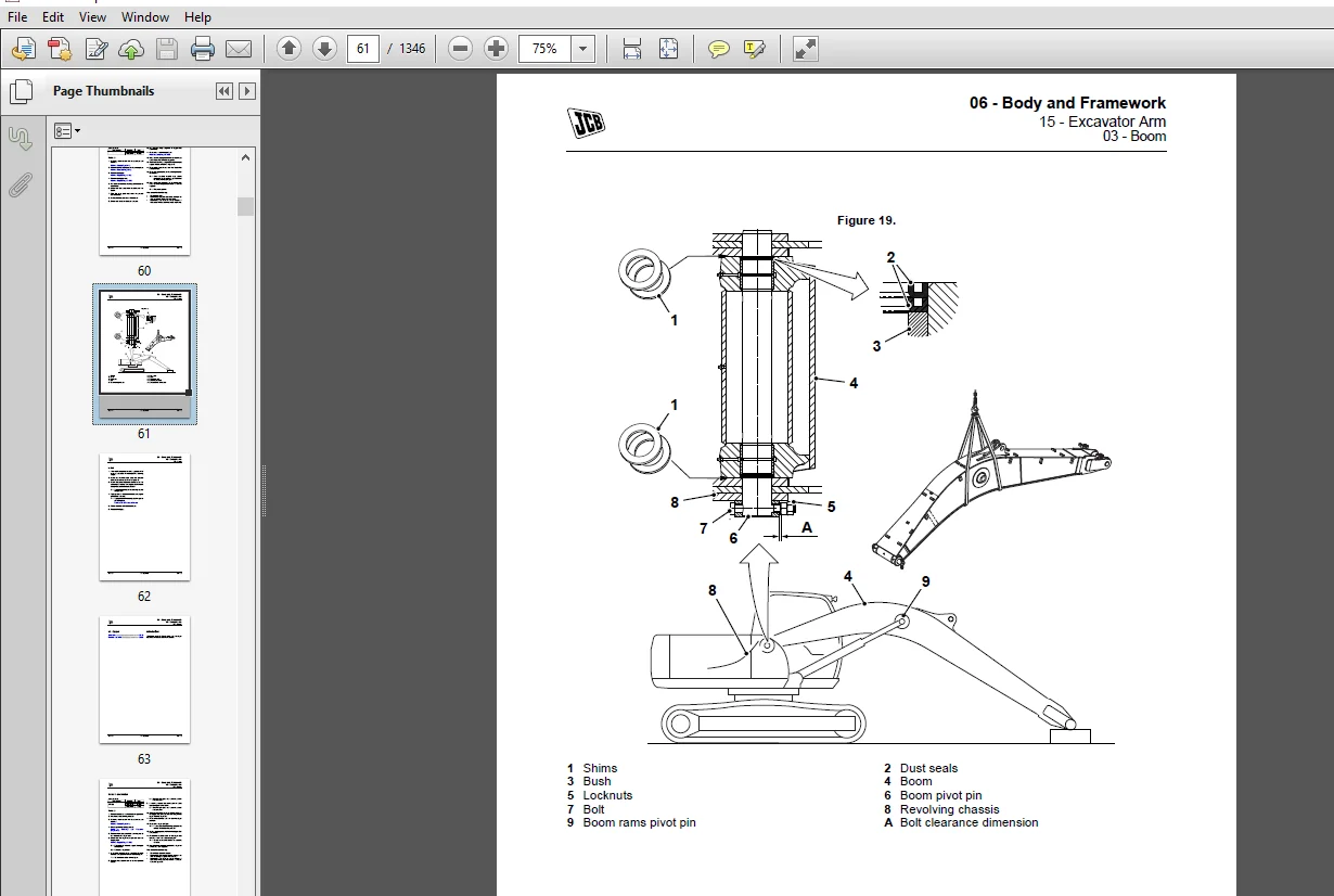 JCB JCB305, JS305 Excavator Service Repair Manual - PDF Download - Image 4