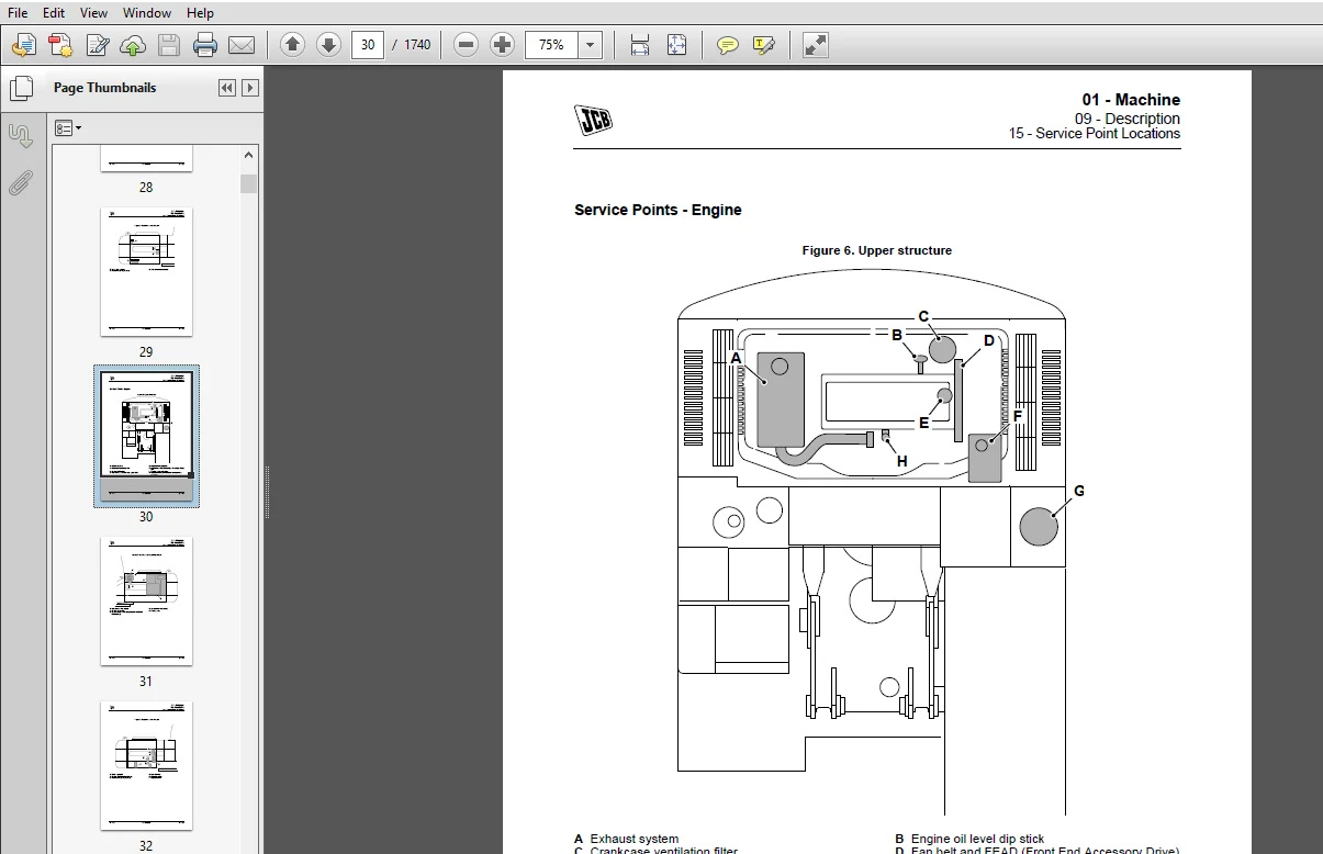 JCB JS200, JS210, JS220, JS235 EXCAVATOR Service Repair Manual - PDF Download - Image 4