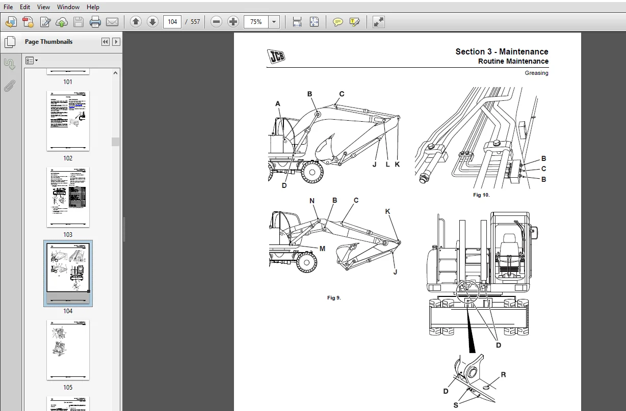 JCB JS200W TIER III Wheeled Excavator Service Repair Manual - PDF Download - Image 2
