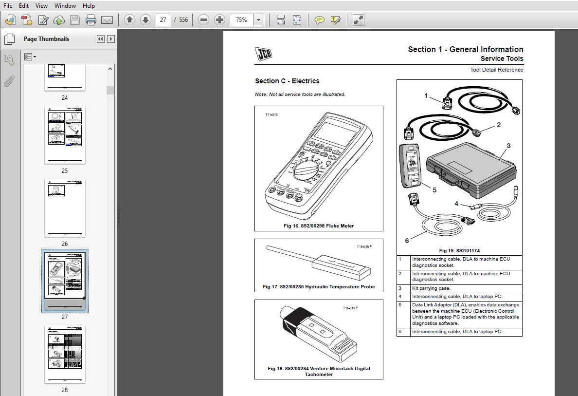 JCB JS360 Tier 3 Auto Tracked Excavator Service Repair Manual - PDF Download - Image 4