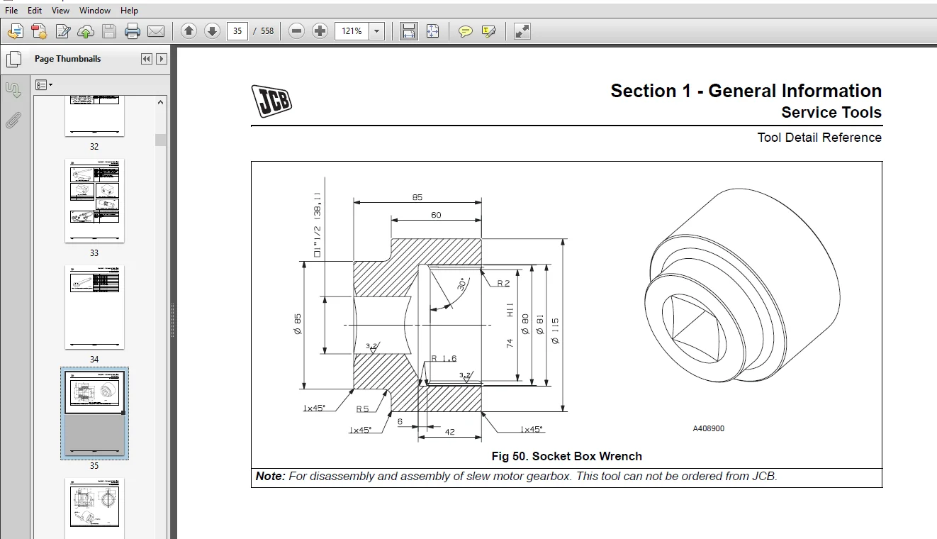 JCB JZ140 Tracked Excavator Service Repair Manual - PDF Download - Image 3