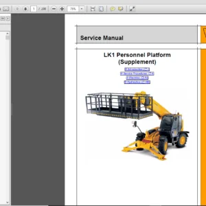 JCB LK1 Personnel Platform Service Manual (Supplement) - 9803/3700-3 - PDF DOWNLOAD