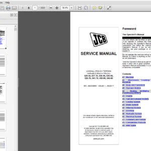 JCB Liftall Loadall 526-56, 531-70, 535-95, 536-60, 536-70, 541-70, 550-80, 560-80 T2/3 Service Manual - PDF DOWNLOAD
